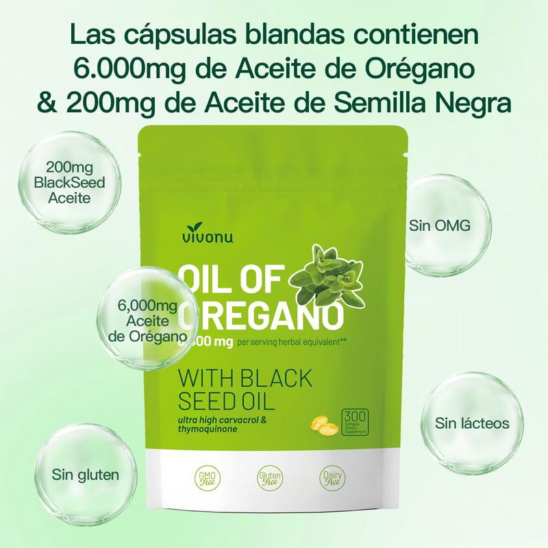 Aceite de Orégano con Aceite de Semilla Negra
