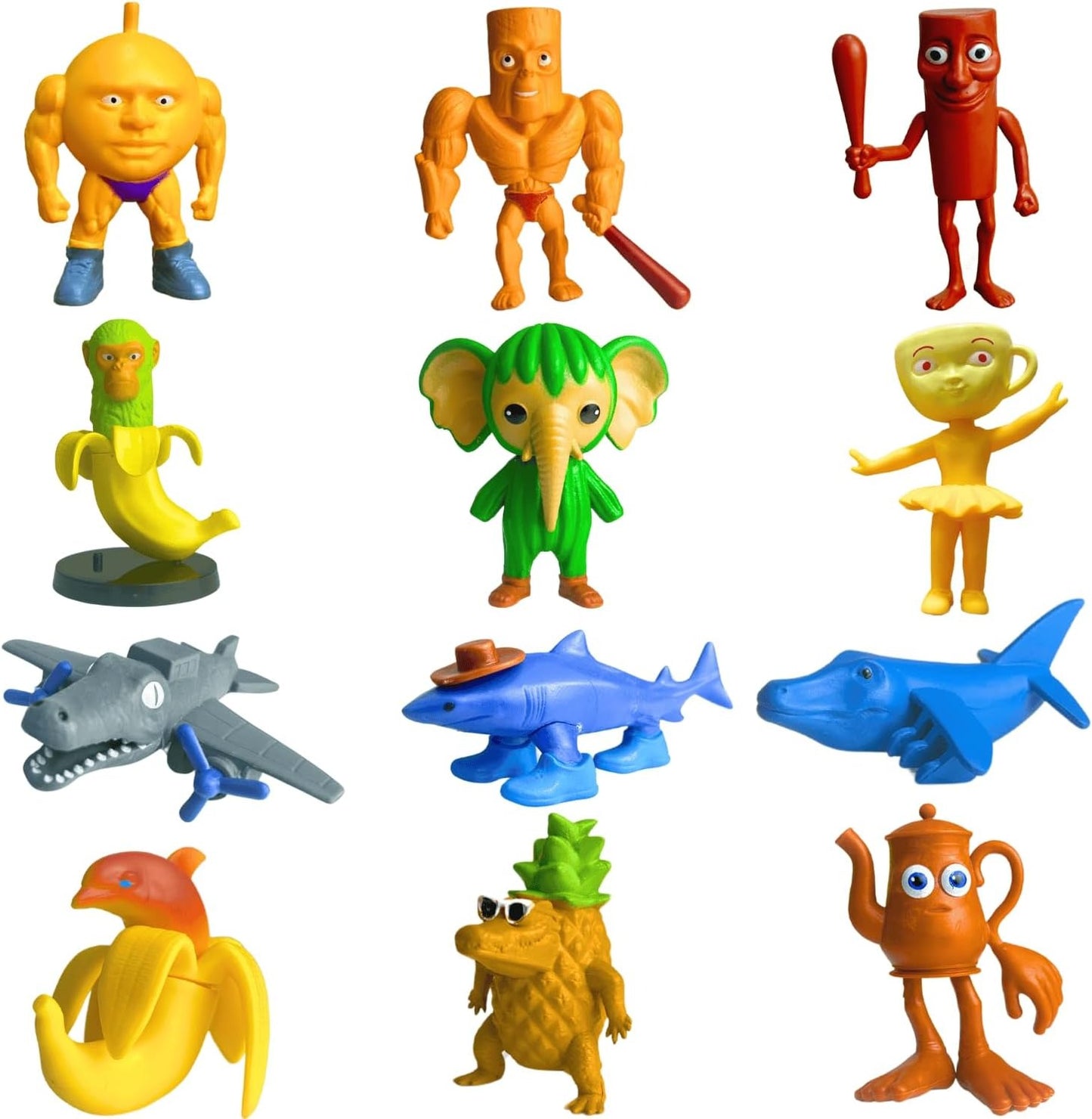 Tralalero Tralala Action Figure, 8PCS Italian Brainrot Meme Shark Figures Toys